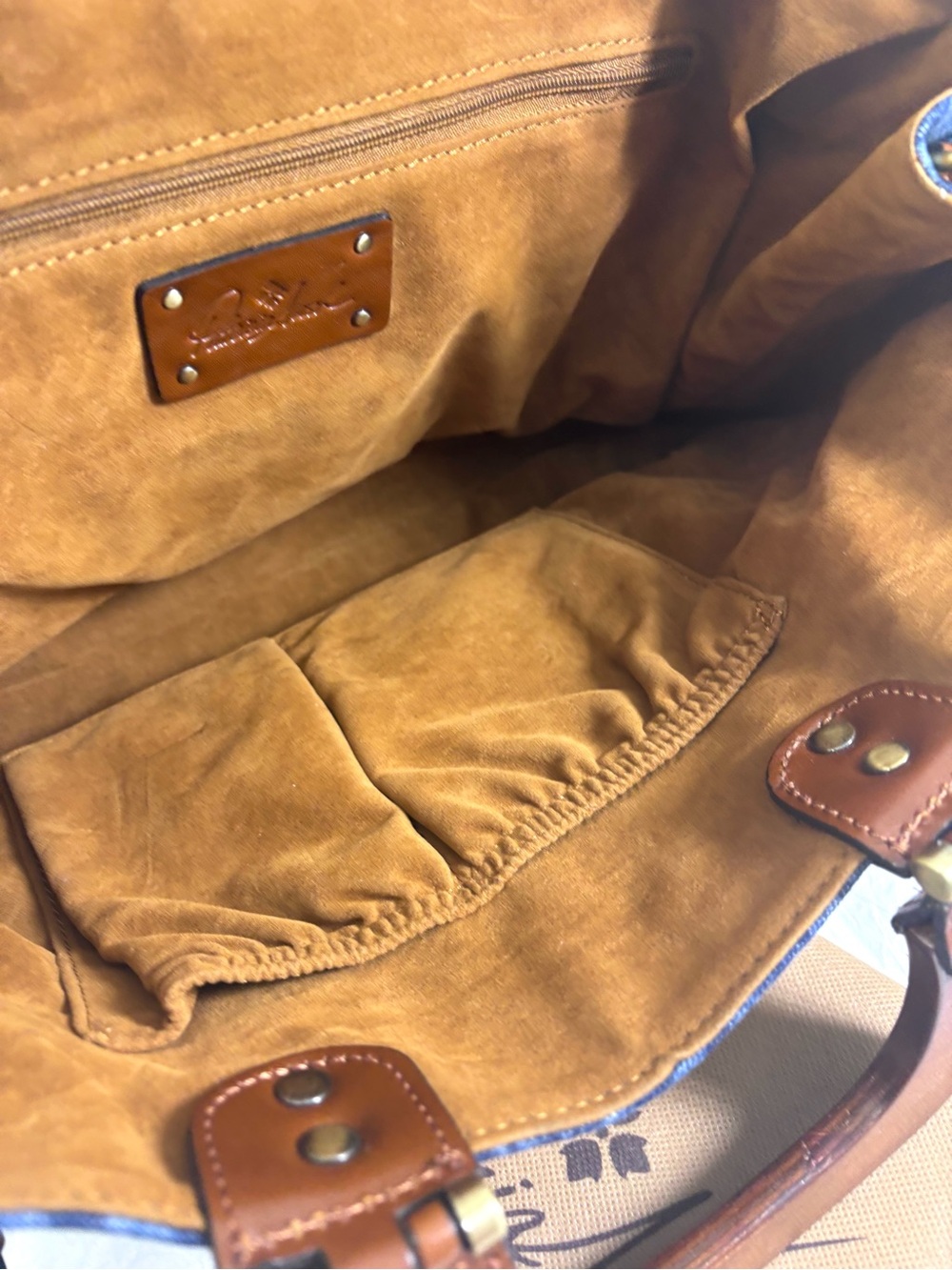Patricia Nash Sancia MD Denim Satchel. - Picture 12 of 15